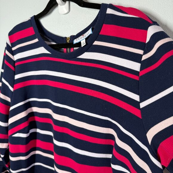 Draper James Eloquii Collaboration Striped Ottoman Dress Plus Sz 22 Career Offic - Picture 4 of 13